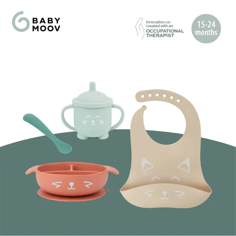 Coffret vaisselle en silicone - 15-24 mois - Babymoov