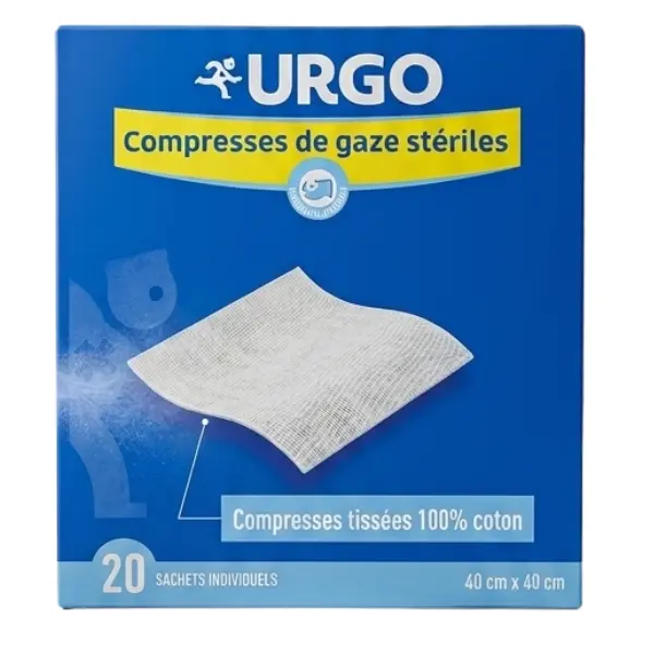 xx Compresses Stériles Urgo 40cmx40cm 10 sachets individuels