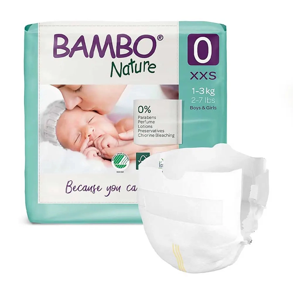 Couches Bambo Nature Taille 0 (1-3kg) - 24 Unités