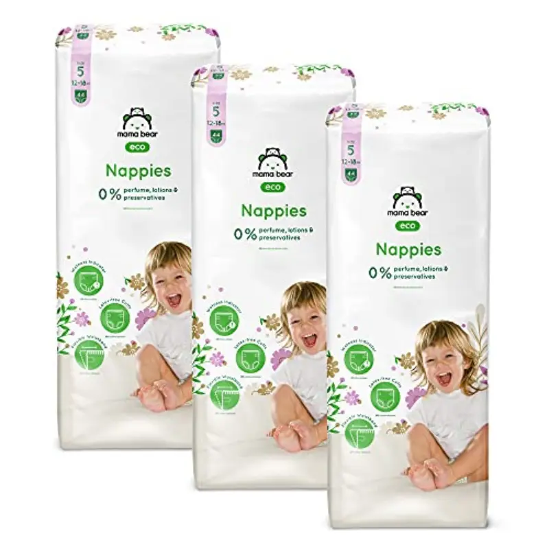 xx Couches bébé Mama Bear Eco Taille 5 (12-18 kg) – Pack 44 pièces
