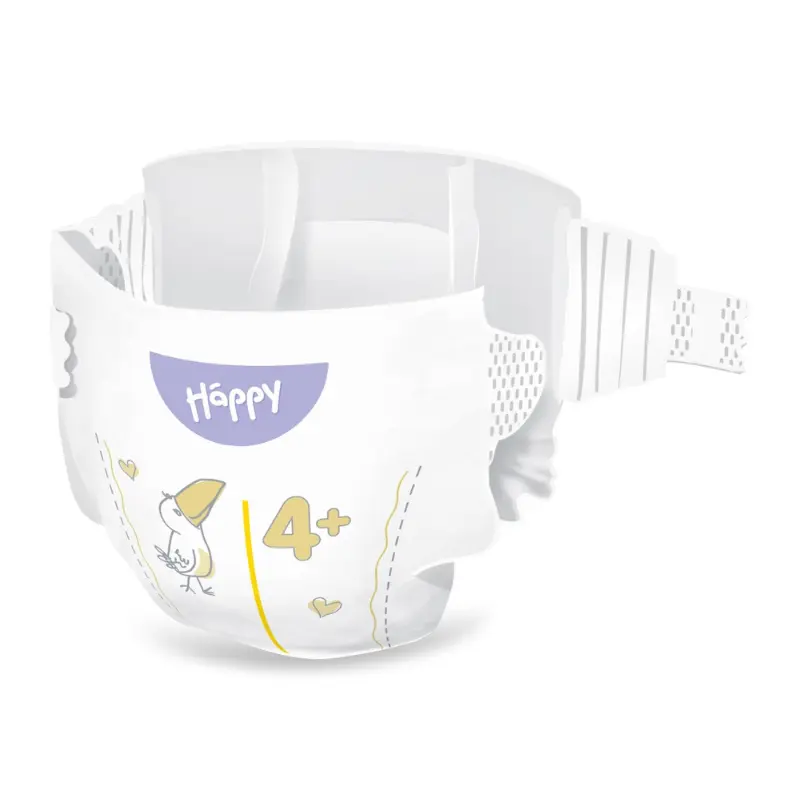 Couches Happy Taille 4+ (9-20kg) 56 unités