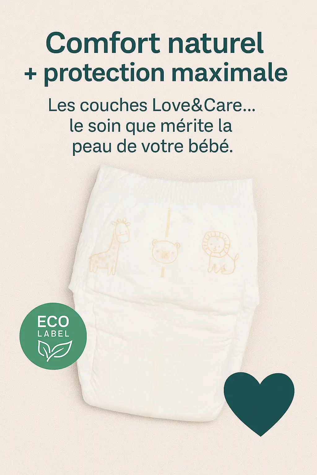Couches Love and Care 2 junior 3-6 kg 28 unités