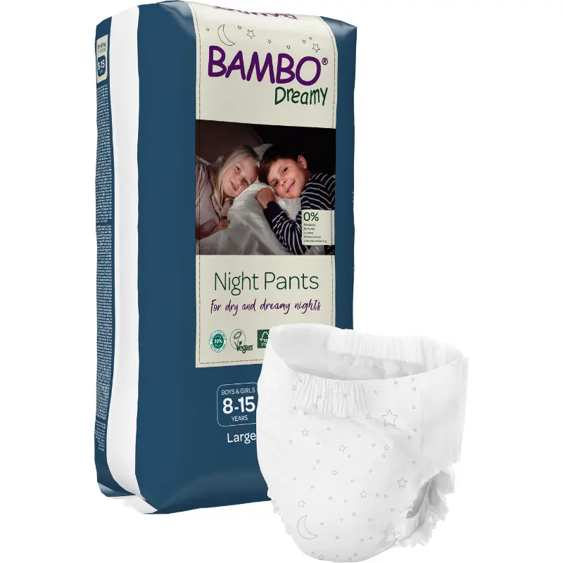 xx Bambo Dreamy Couche de nuit 35-50kg Taille Large 10 unités