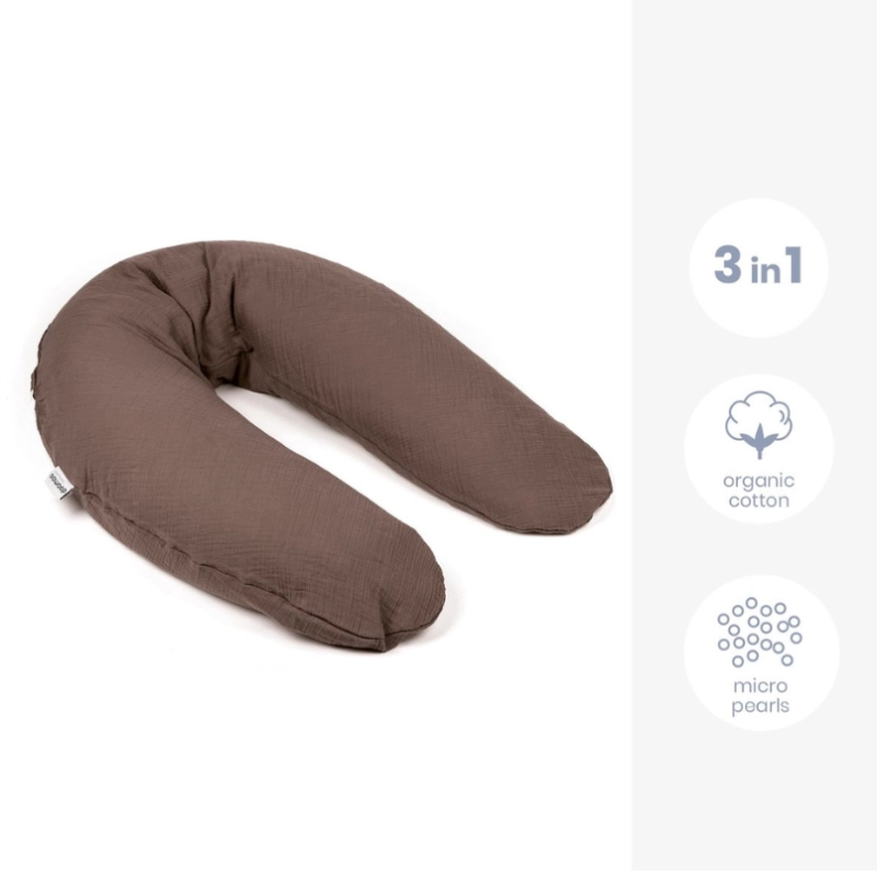 Coussin d'Allaitement et Maternité COMFY BIG Chocolate Doomoo