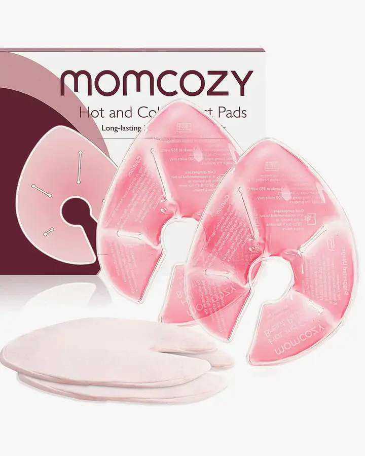 Coussinets d'allaitement chauds et froids Momcozy avec 2 housses douces