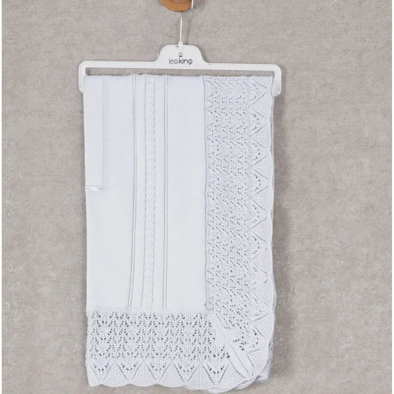 Couverture Bébé Garçon Leio King – Coton Gris