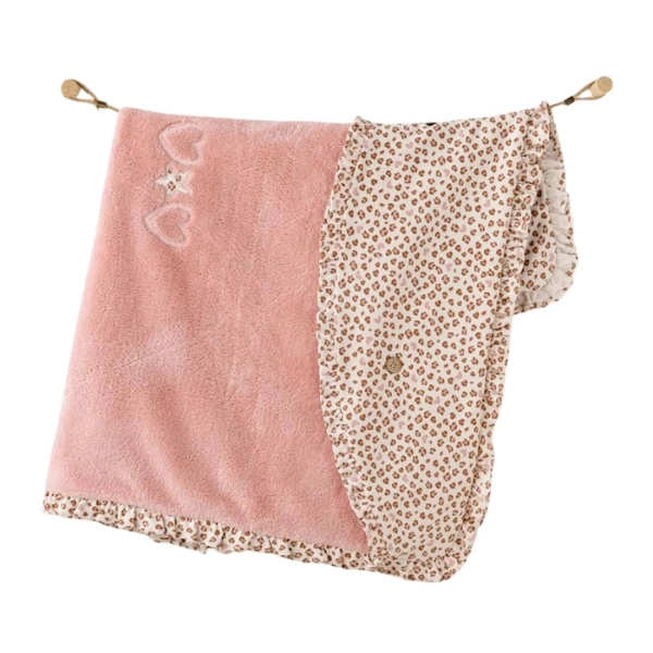 xx Couverture Bébé Welsoft Petit Léopard 90 x 85 cm Andywawa AC26241
