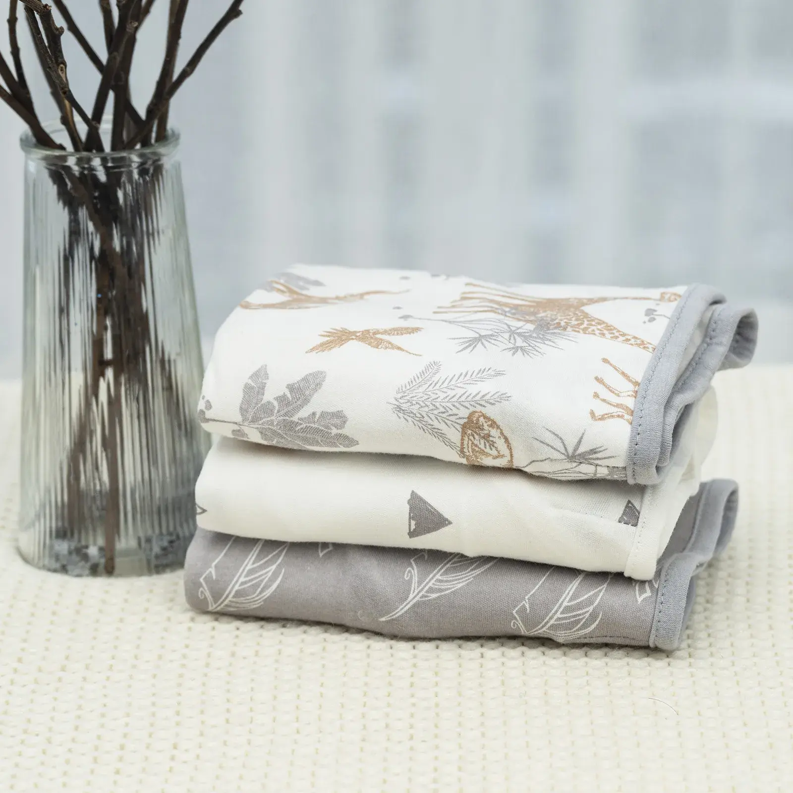 Couverture d’emmaillotage pour bébé Animaux tropicaux