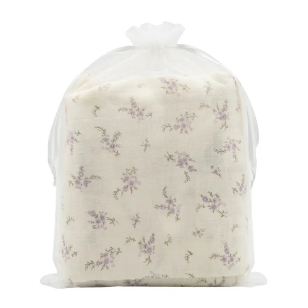 xx Couverture en Mousseline de Coton Bio 120cm x 130cm Mauve