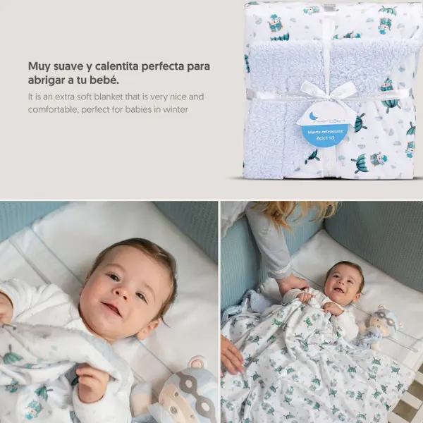 Couverture polaire de parachutiste bleue