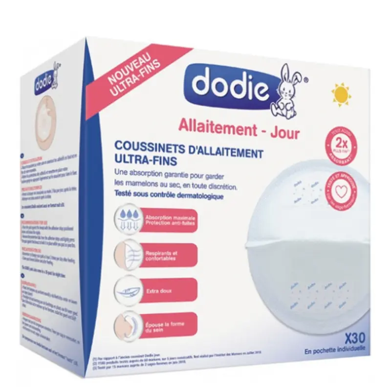 xx Coussinets d'Allaitement Jour Ultra-fins Dodie 30 coussinets