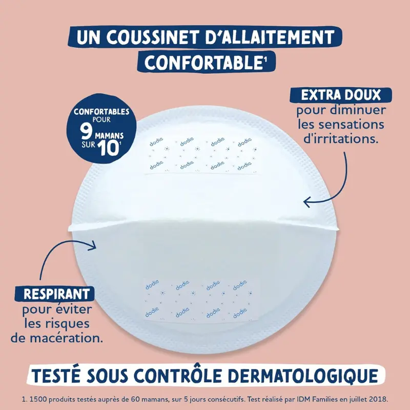 Coussinets d'Allaitement Jour Dodie Boîte de 50