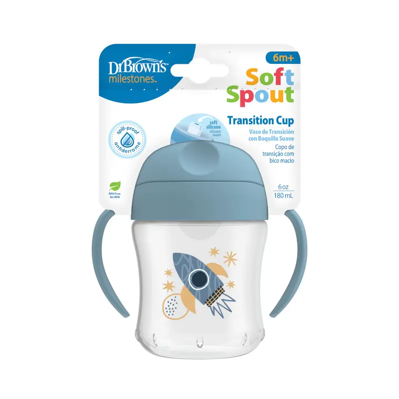 Dr Brown's Bec Souple pour enfant Tasse avec poignées, Blue