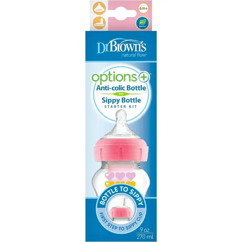Dr. Brown’s Natural Flow Options+ biberon 270 ml – Rose