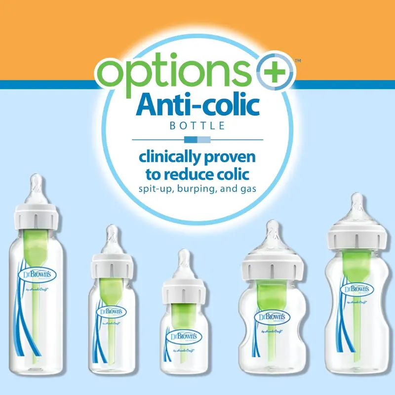Dr. Browns Options+ Biberons à col large anti-coliques 270ml lot de 2