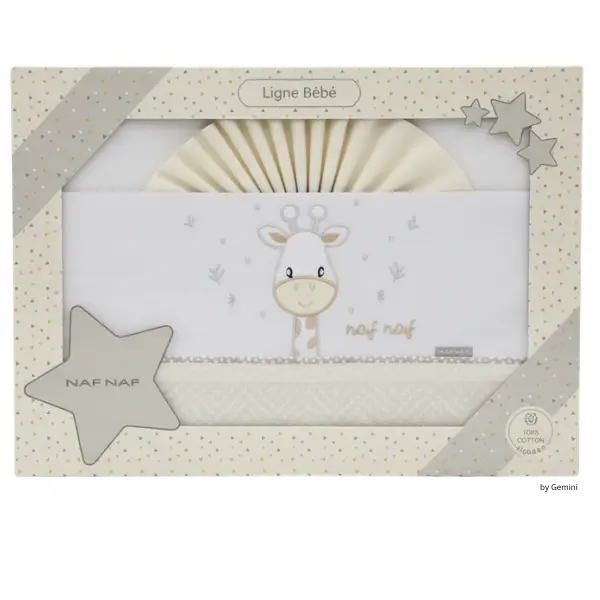 xx Drap pour bébé  Girafe Beige NAf NAF