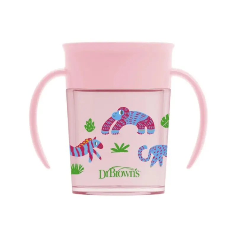 DR.BROWN’S DR.BROWN’S Tasse Cheers 360 Avec Poignées, 7 Oz/250 Ml, Rose, 1 Paquet
