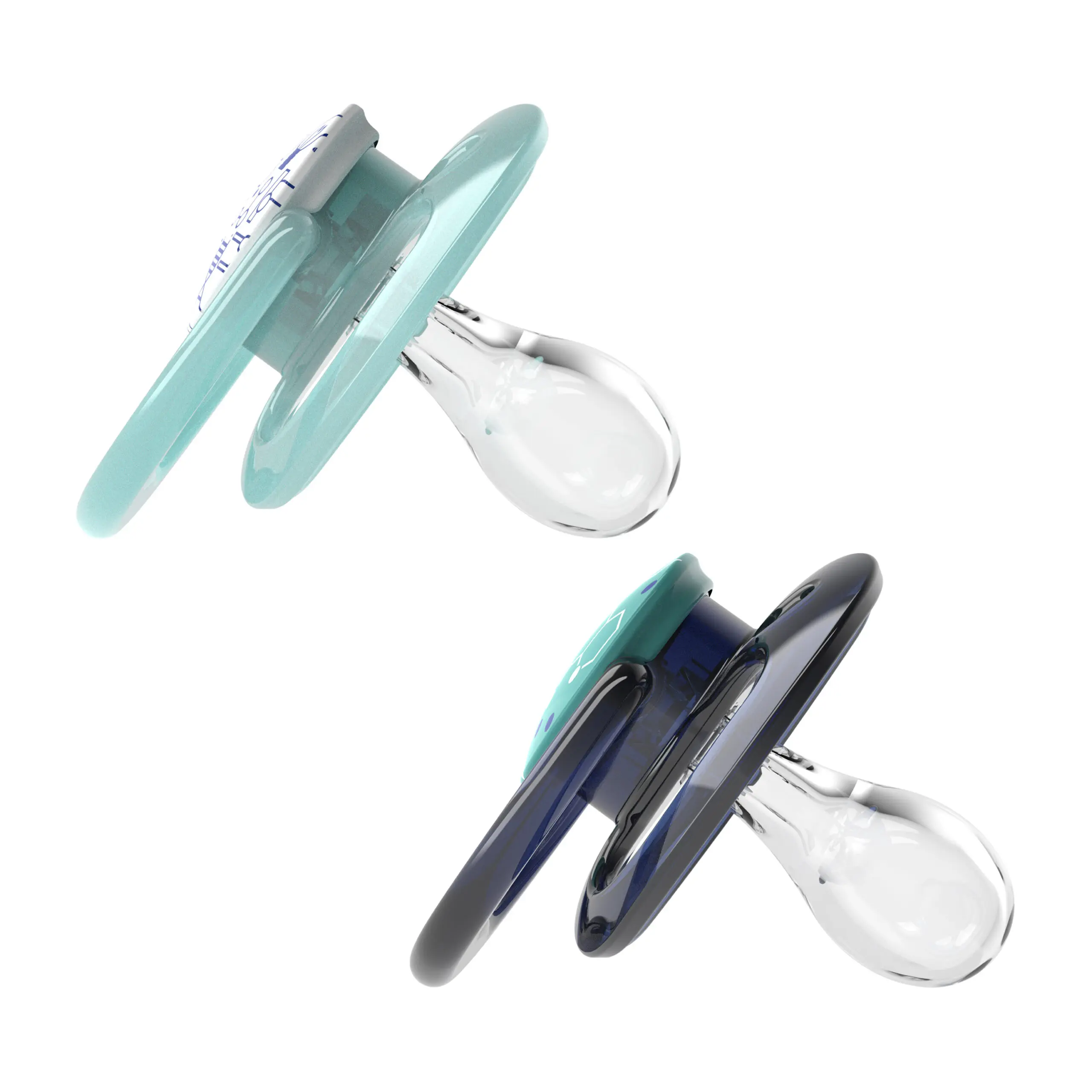 Dr.Brown’s Lot de 2 sucettes Symétriques Advantage Bleu/Vert 6-18mois