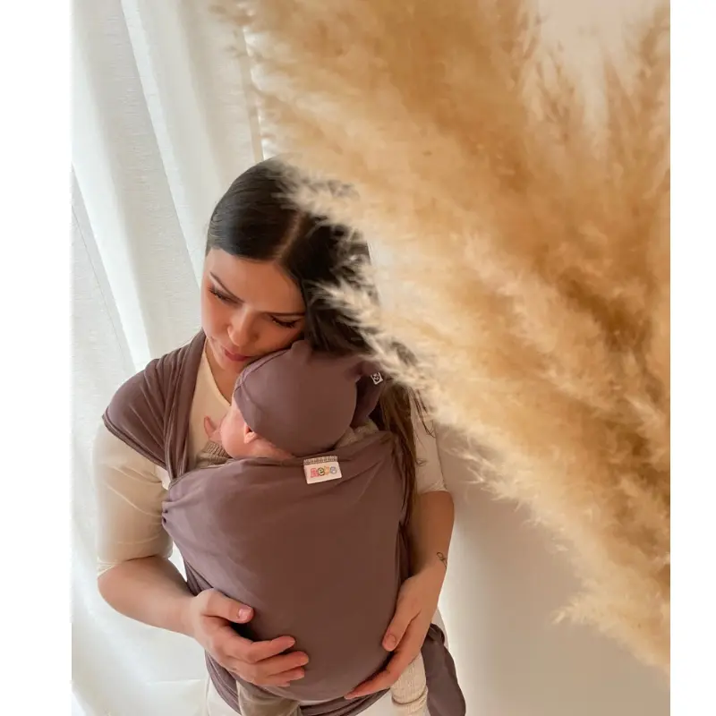 Echarpe de Portage Bébé Neko – taupe