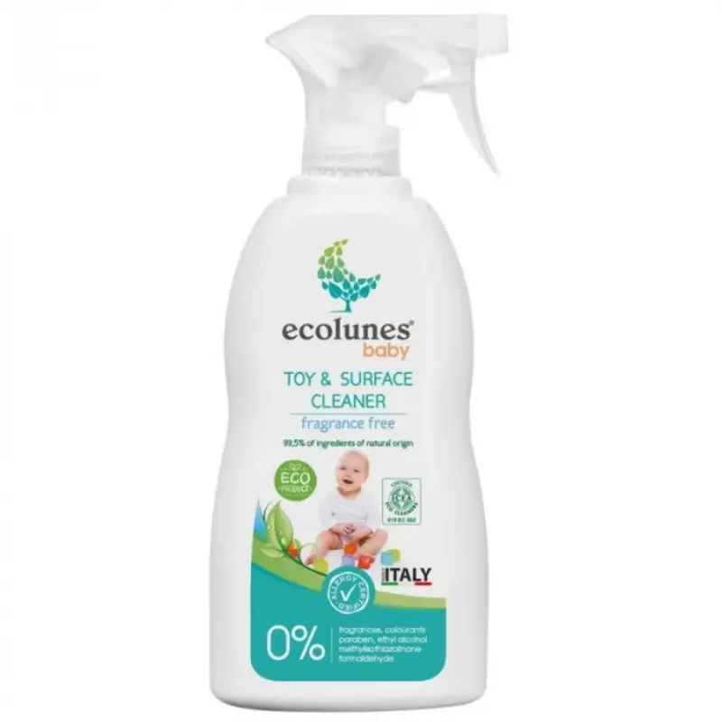 xx Ecolunes Spray Nettoyant Jouets et Surfaces Écologique Et Hypoallergénique 300ml