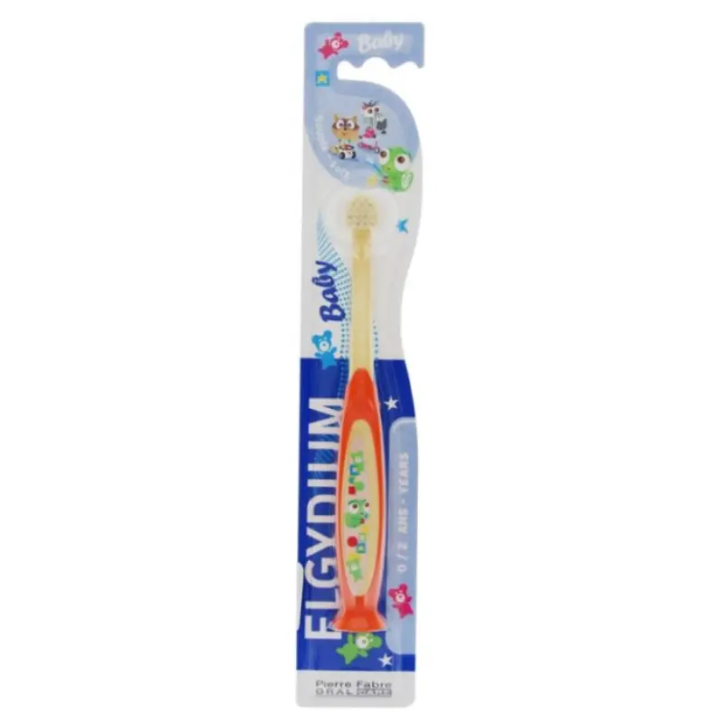 ELGYDIUM Baby Brosse à Dents Souple 0-2 Ans – Spéciale Premières Dents de Bébé