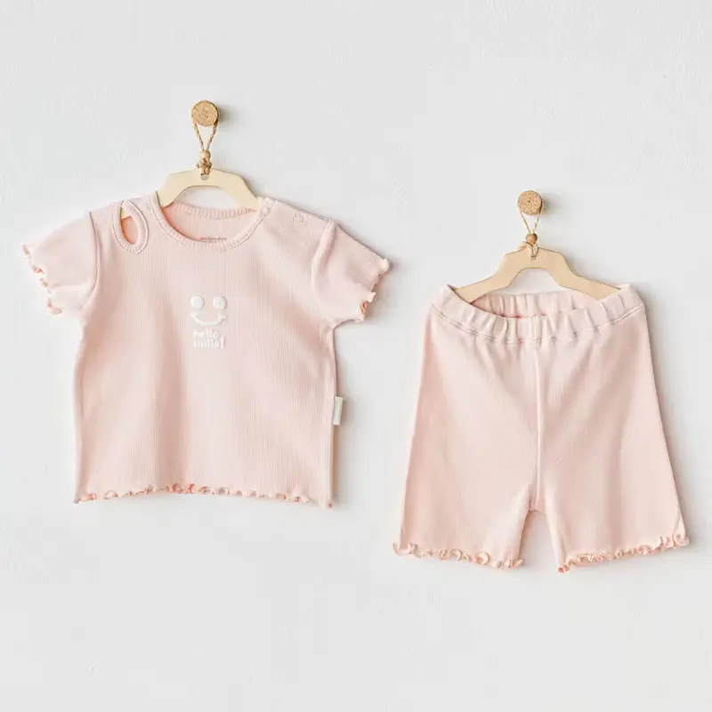 xx Ensemble 2 pièces de base pour bébé fille saumon, AC25900 Andywawa