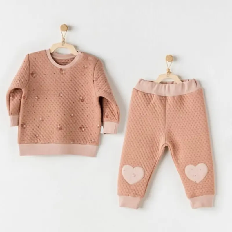 Ensemble 2 pièces pour bébé fille à fleurs Andywawa