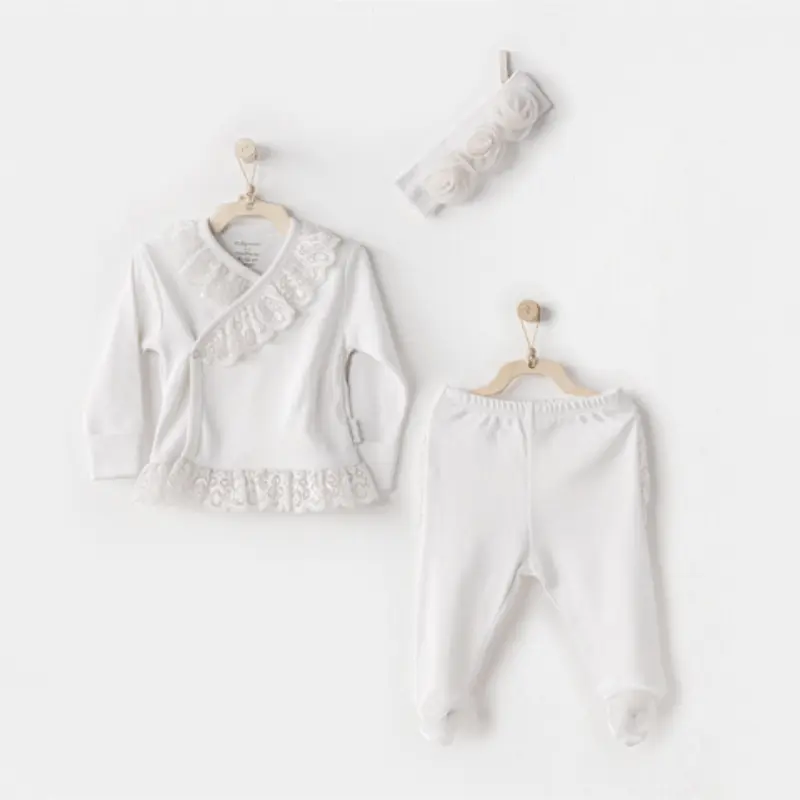 Ensemble 3 pièces pour bébé fille Andywawa Chic Girl