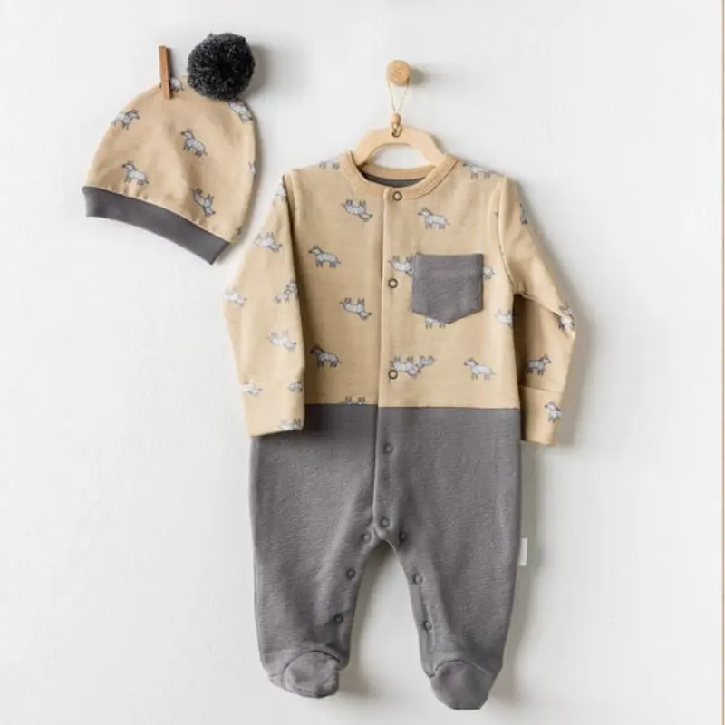 Ensemble barboteuse bébé Andywawa Little Zebra AC24159