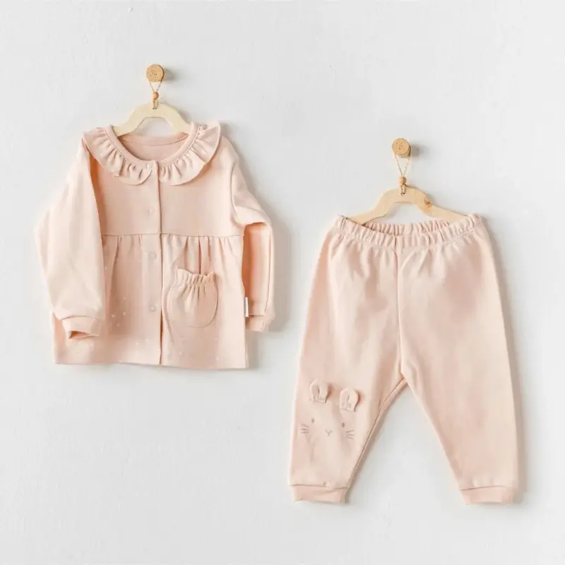 Ensemble bébé 2 pièce pour bébé fille Rose - Andywawa