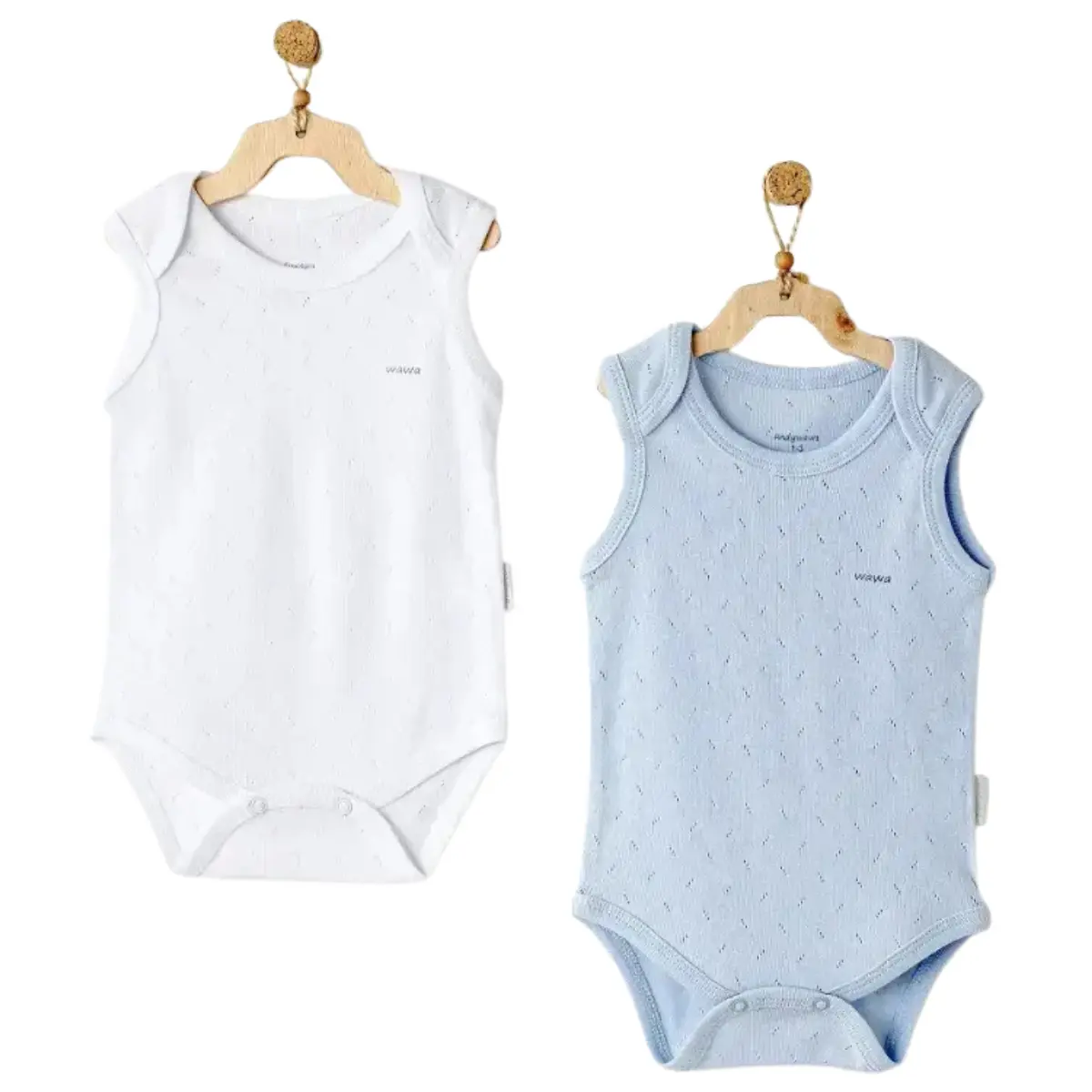 xx Ensemble body 2 pièces pour bébé garçon Andy Wawa, bleu et blanc AC25553