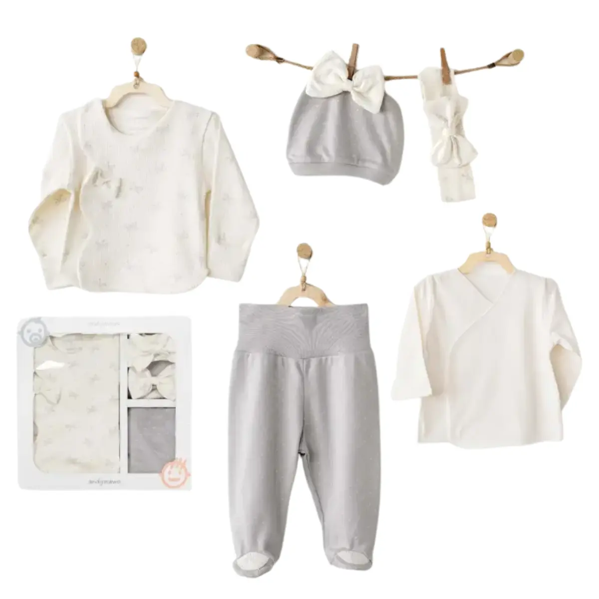 xx Ensemble de 5 pièces pour nouveau-né fille AC26250