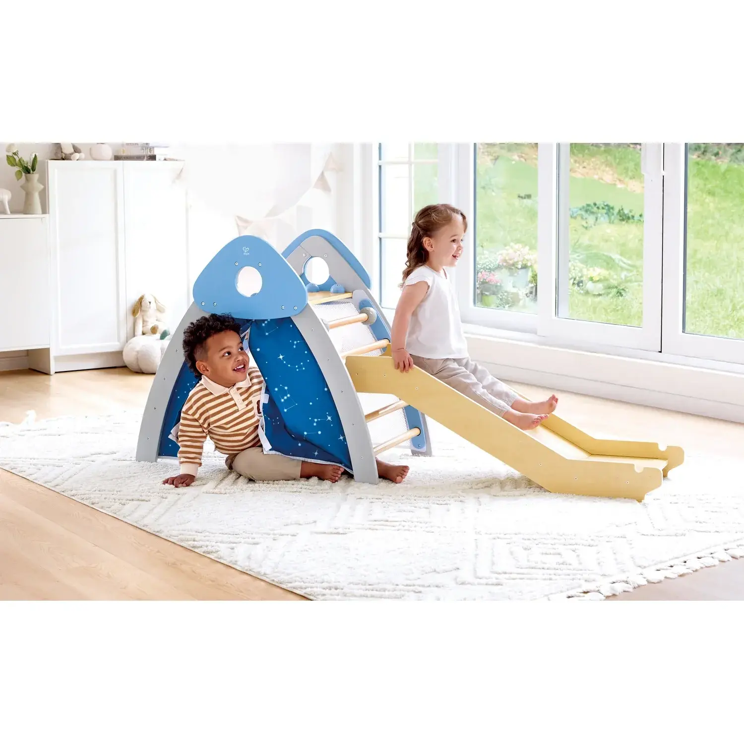 Ensemble de gym 4 en 1 : escalade et toboggan
