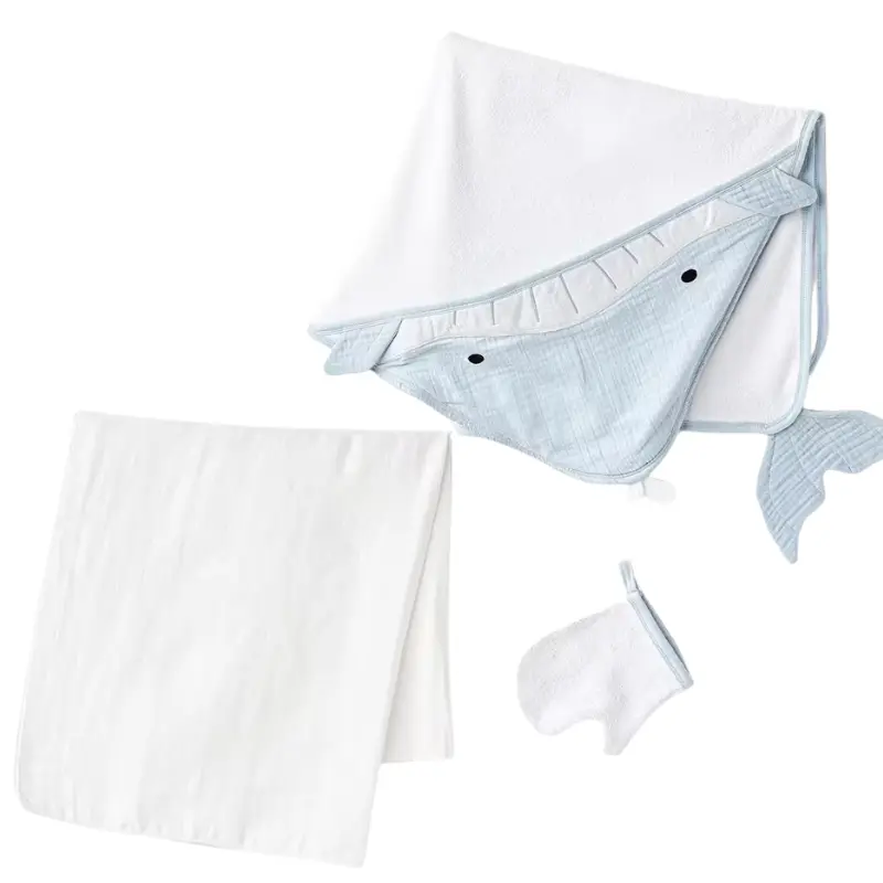 xx Ensemble de serviettes pour bébé garçon 3 pièces AC25881