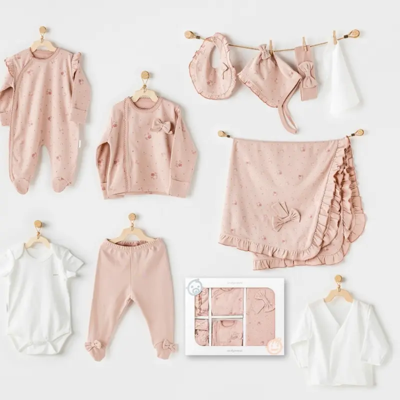 xx Ensemble d'hôpital pour bébé fille 10 pièces à motif floral Andywawa