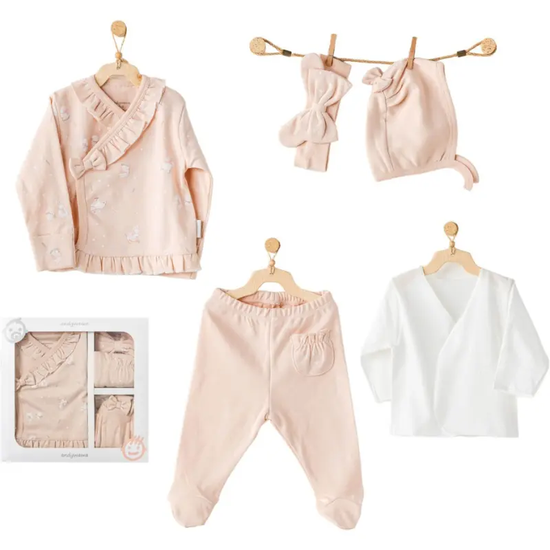 xx Ensemble Rose 5 pièces 100% cotton Andywawa