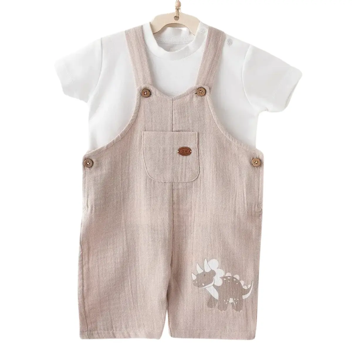 xx Ensemble salopette bébé Andy Wawa  en mousseline