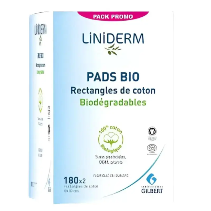 xx Gilbert Pack Promo Liniderm Coton Pads Bio 360 Rectangles