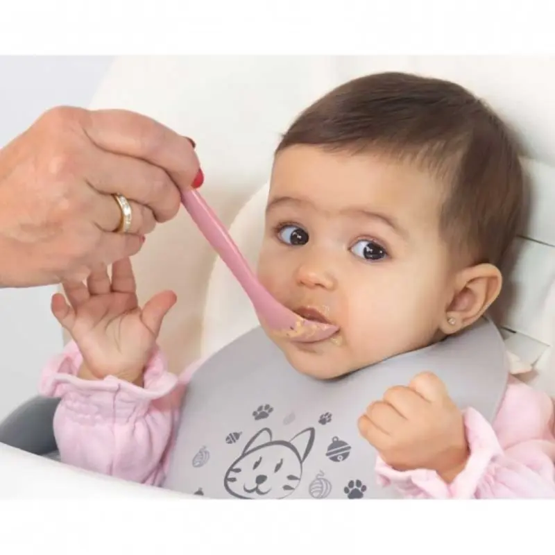 Grande cuillère pour bébé Kiokids - Rose