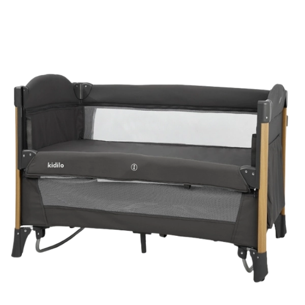 Kidilo Berceau Luxe 3 en 1 Pliable avec Moustiquaire – Lit de Voyage et Cododo T-705L - Biege