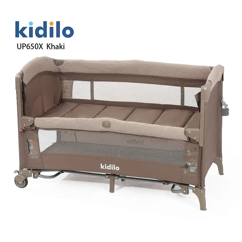 Lit Métallique Portable Pliable Multifonctionnel  - Noir