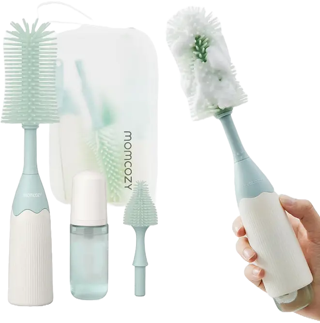 Kit de brosse à biberon Momcozy Innovative Push-Press Design