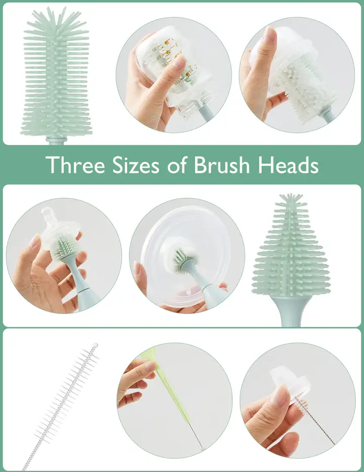 Kit de brosse à biberon Momcozy Innovative Push-Press Design