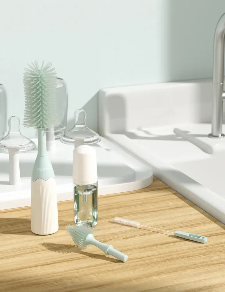 Kit de brosse à biberon Momcozy Innovative Push-Press Design