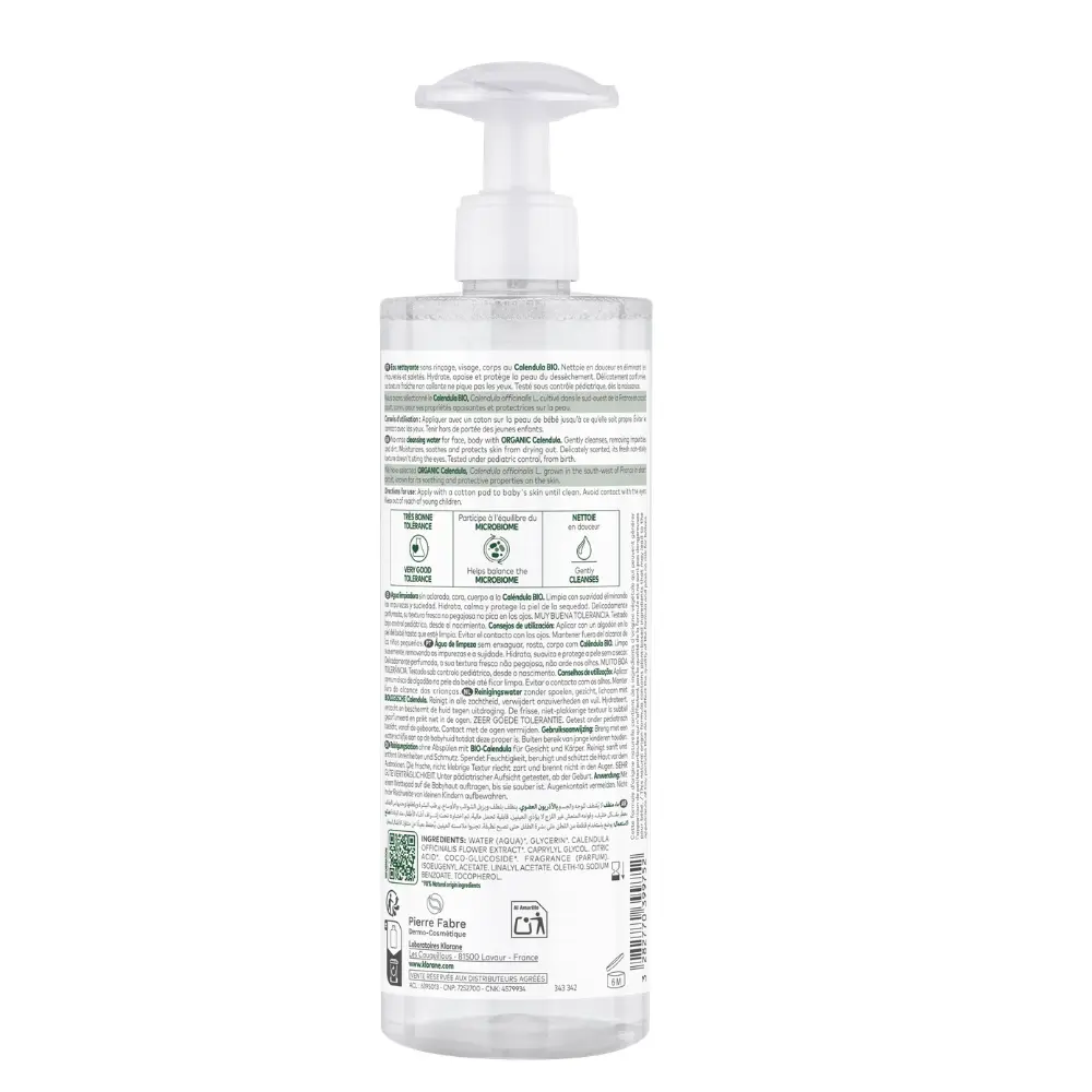 Klorane Eau nettoyante sans rinçage Bébé