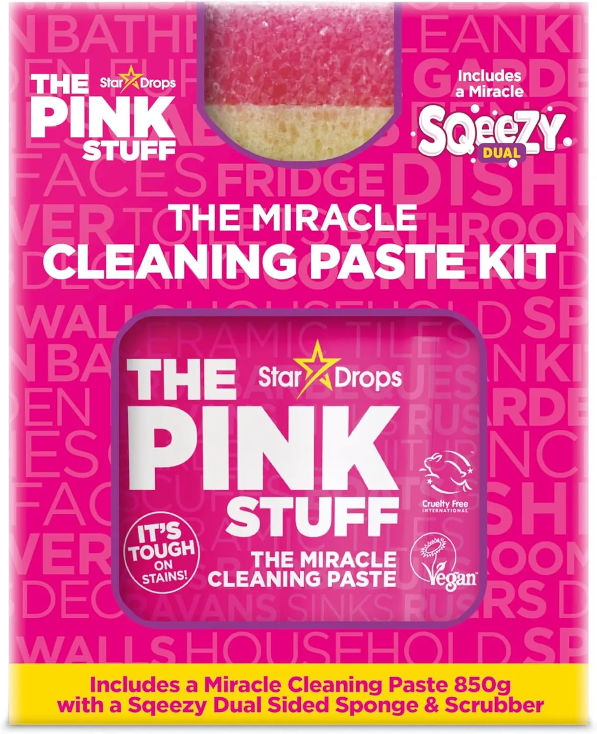 La pâte Pink Stuff 850g et le kit Squeezy
