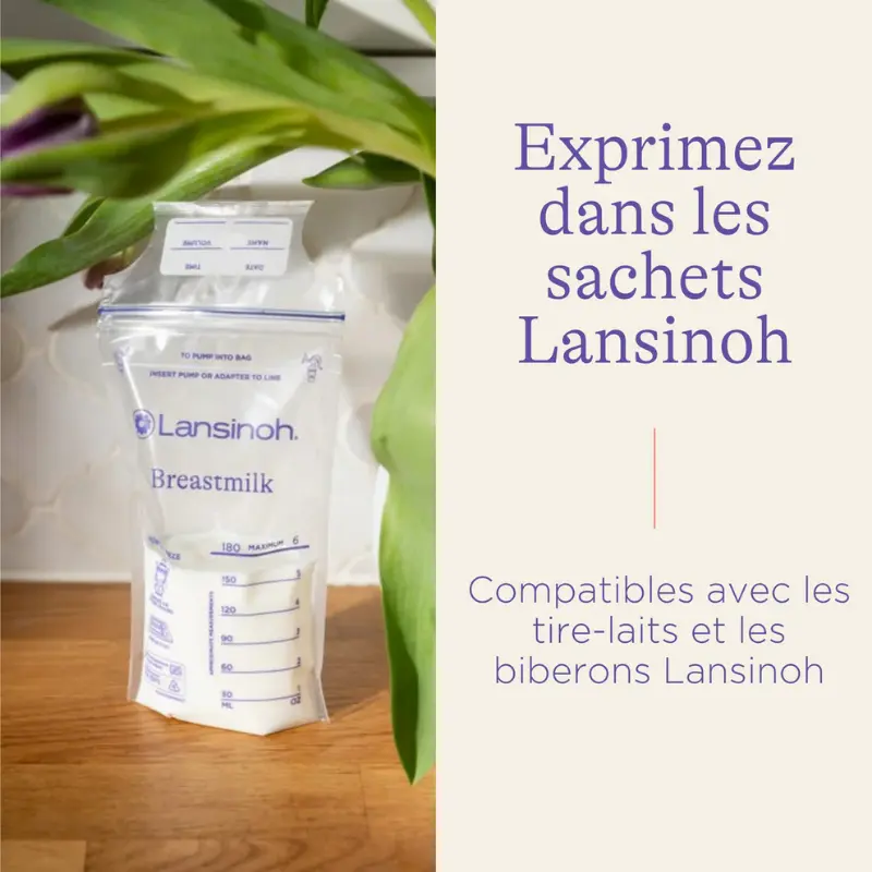 Lansinoh Sachets de Conservation du Lait Maternel 50 Unités