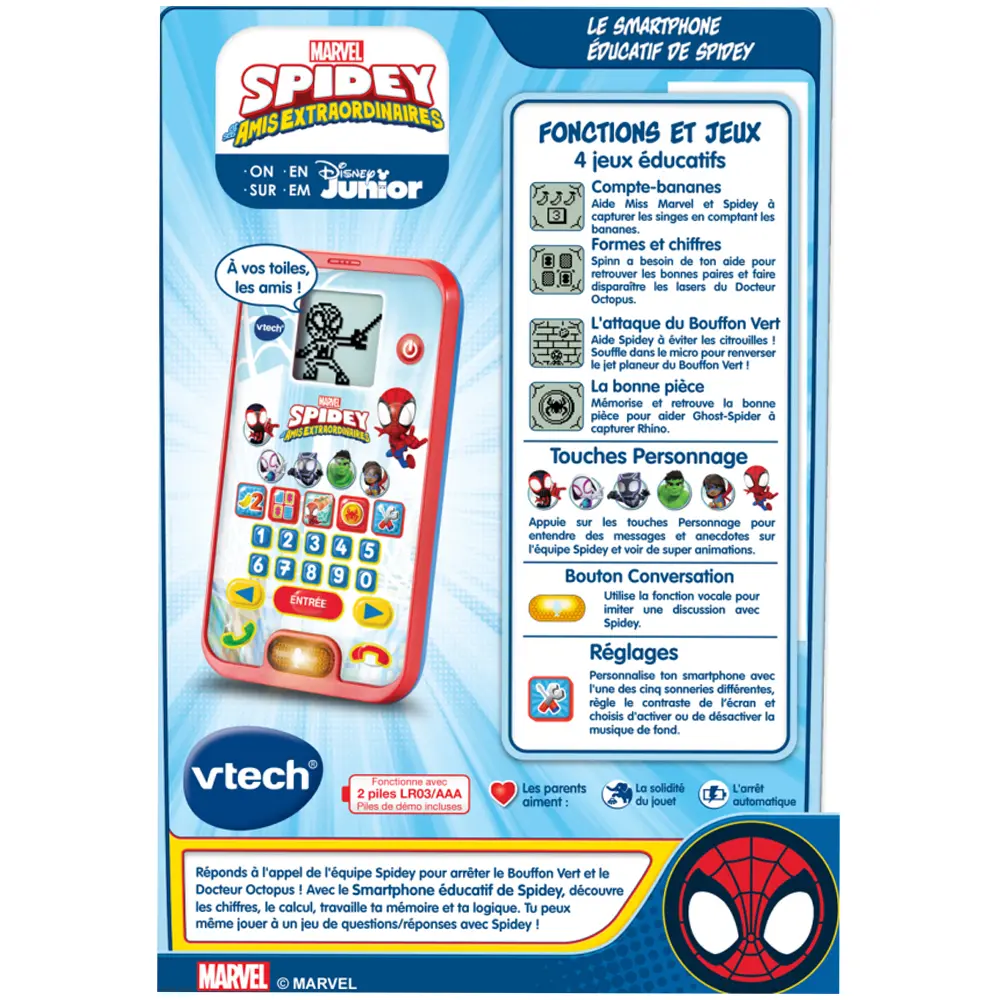 Le smartphone éducatif de Spidey