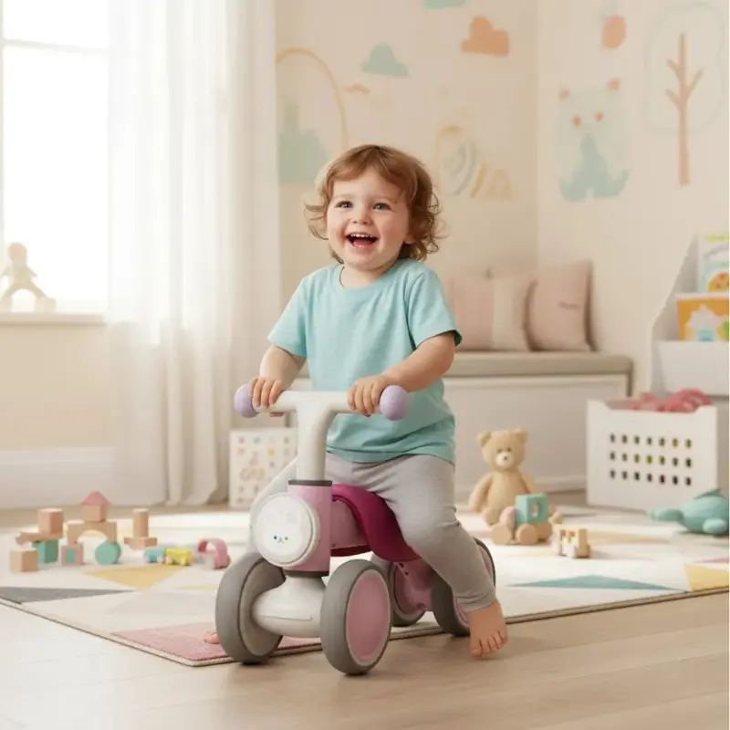 Lebei Vélo d’Équilibre pour Enfants Rose