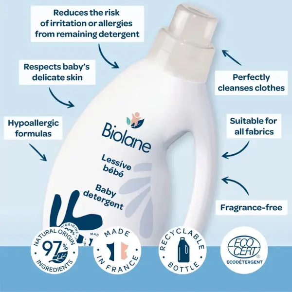 Lessive pour bébé Biolane 750 ml
